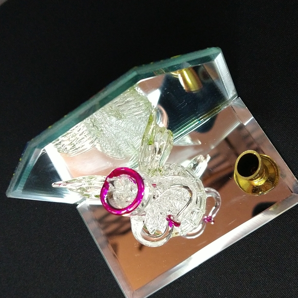 Glass angel/ mirrored pen holder. - Picture 2 of 8